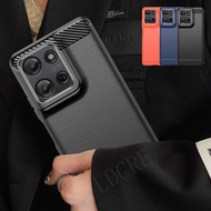 Case Cover Moto G75 5G New Carbon Fiber Phone Bumper Back Shockproof Soft TPU Fundas Motorola Moto G