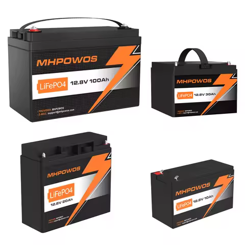 MHPOWOS Deep Cycle Lithium Battery 12V 10AH 20AH 30AH 100AH LiFePO4 Battery, 4000+ Deep Cycles With 