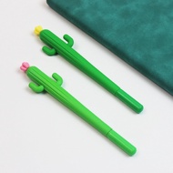 0.5mm School Pen Black Ink Stationery Student Gel Cactus Fresh