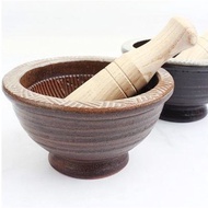 Korean Yeoju Ceramic Pottery Mini Mortar Pestle Bat Set Sesame Shatter Glinder Garlic chopper [Korean Product]