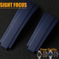 สั้น20มม. สายนาฬิกาซิลิโคนยางสำหรับสายนาฬิกา Rolex Daytona Submariner Yacht Master GMT OYSTERFLEX Gl