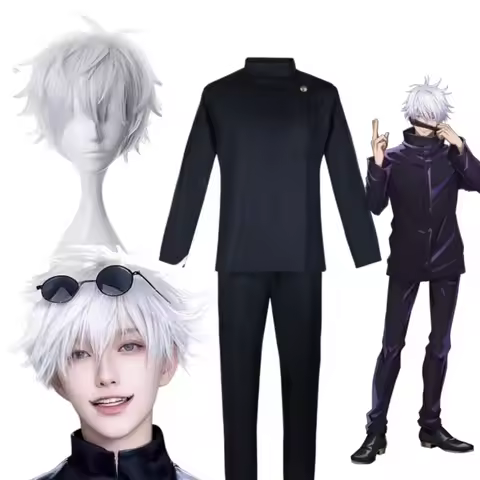 2026 Anim Gojo Satoru Cosplay Costume High School Uniform Suit Halloween Costume Men Adult Gojo Sato