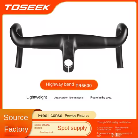 TOSEEK 2025 New Ultra Light TR6600 Carbon Fiber Integrated Bicycle Bent Handle Fully Internal Wiring