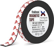 Magnetic Tape, Magnetic Tape Roll Magnetic Strips with Adhesive Backing(1/2'' Wide x 18 ft Long), Ma