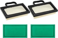 2-Pack 499486S 698754 Air Filter for Briggs and Stratton 18-26 HP Intek V-Twins Engine John Deere Hu