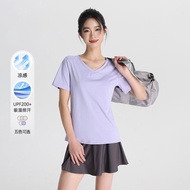 Sun protection quick-drying sports tops for women's fitness clothes short-sleeved y防晒速干运动上衣女健身服短袖瑜伽服