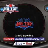 Mr Top Bowling Premium Leather Bowling Disk Shammy Pad - Bowling Accessories