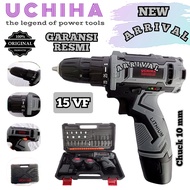 PROMO MURAH BOR CORDLESS DRILL CAS 2 BATERAI 15V Bor Tanpa Kabel Uchiha Japan Technology Bor charnger murah promo bor cas 10mm