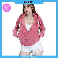 Áo Khoác Nữ Đẹp, Áo Khoác Nữ Form Rộng, Áo Khoác Nữ Chống Nắng Gân Nhung Cao Cấp Có Túi Trong Tay Xỏ