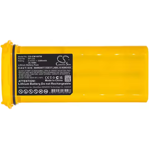 Lithium Two-Way Radio Battery for Icom,9.0v,3300mAh,IC-GM1600K IC-GM1600E,BP-234