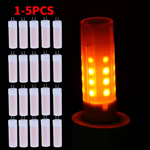 G4 Flickering Flame Fire Effect LED Bulb DC 12V 2W Corn Light Retro Emulation Fire Flicker Burning D
