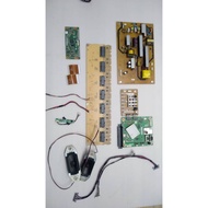 (278) Sharp LC-40M500M-BK Mainboard, Powerboard, Inverter, Tcon, Tcon Ribbon, LVDS, Sensors, Speaker