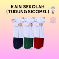 TudungSiComel Kain Sekolah Pinggang Getah Kain Sekolah Kebangsaan (Merah, Biru, Hijau)