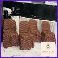 ❖ ◰ L V Brown Chair Cover - Uratex &amp; Ruby Monoblock Chair