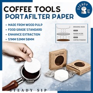 Steady Sip Motec Espresso Machine Filter Paper Filter Screen Portafilter Paper 51mm 53mm 58mm