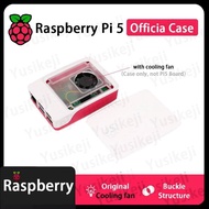 Raspberry Pi 5 Case 5 Generation official red and white cooling Raspberry Pi Case cooling fan protec