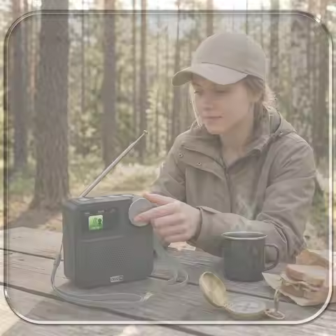 Bluetooth-compatible Internet FM Radio Rechargeable Wifi Radio with 1.47inch Color Display External 