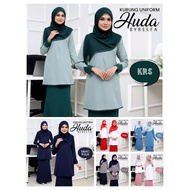 KURUNG UNIFORM HUDA by Reefa ♦️ baju uniform cikgu uniform persatuan puteri islam TKRS pandu puteri 