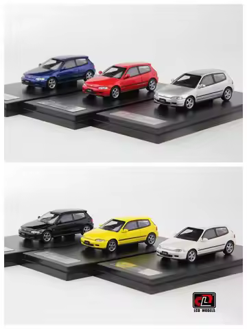 Diecast Car Model LCD Civic EG6 1:64