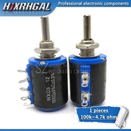 1PCS WXD3-12 1W 1K 2.2K 3.3K 4.7K 10K Ohms 100R 220R 470R 22K 33K 47K Wound Potentiometer