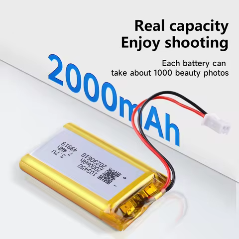 103450 3.7V 2000mAh Polymer Lithium Rechargeable Battery for GPS Navigator MP5 Bluetooth Headset PS4