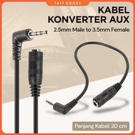 2.5mm Male to 3.5mm Female HiFi AUX Audio Cable 20cm - L44