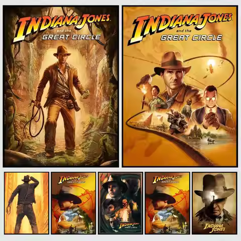 Hot Game I-Indiana Jones and the Great Circle Poster HD posters for home living room bar office deco