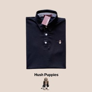 POLO SHIRT HUSH PUPPIES PRIA BRANDED BAJU KAOS POLO KERAH MURAH HITAM