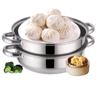 ◐₪Abbyshi 2layer Siopao/Siomai Steamer Stainless Steel Cooking Pots