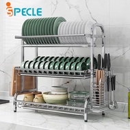 iSPECLE 2/3 Layers Dish Rack Rak Pinggan 304 Stainless Steel Rak Storage Rack Sinki Dapur Kitchen Ut