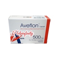 Aveflon Micronized Purified Flavonoid Fraction 500mg Tabs 30s for Haemorrhoids,Piles,Buasir