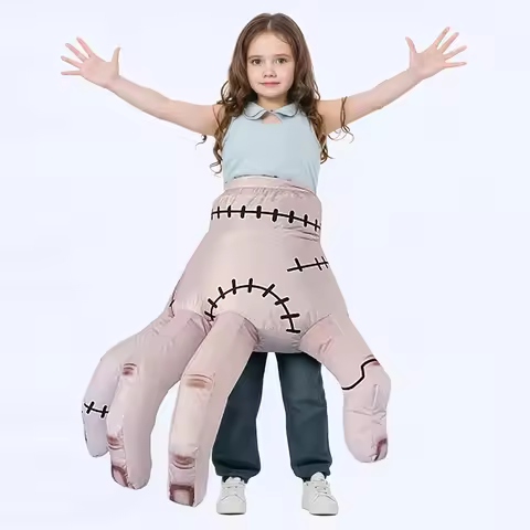 Thing Hand Costume Inflatable Funny Gothic Horror Scary Halloween Cosplay Addams Family Birthday Gif