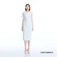 VICKTEERUT (ราคาปกติ 12880-.) Re-Edition Asymmetric Short Sleeve Dress เดรสแขนสั้น ผูกไหล่