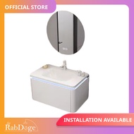 Rabdoge Bathroom Basin Cabinet With Smart Round Mirror