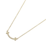 【二手】蒂芙尼 T 字Smile迷你鑽石項鍊 62617683，頸圍 41/45 厘米，18K（黃金），鑽石 T 字Smile迷你鑽石項鍊