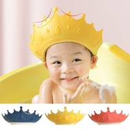 Adjustable Baby Shower Cap Crown Shape Shampoo Bath Wash Hair Shield Hat Protect Children Waterproof