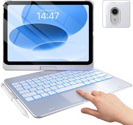 เคส iPad รุ่น10th ที่พิมพ์ด้วยคีย์บอร์ด (10.9 " 2022) และ A16 iPad (11th Gen 2025) - 360 ° หมุนได้Ba