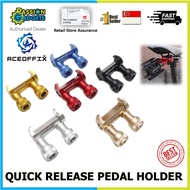 Aceoffix Quick Release Double Pedal Saddle Holder Fastener Mount For Litepro MKS 3Sixty Folding Bike