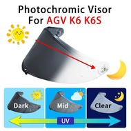 Photochromic Visor For AGV K6 K6S Replacement Shield Windshield Motorcycles Accessories An