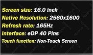 NE160QDM-NY1 Replacement for Lenovo Legion 5 Pro 16IAH7 16IAH7H 82S0 82RF MNG007DA1-6 5D11C72402 256