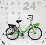 จักรยานแม่บ้าน 24 นิ้ว UMEKO RISA (รุ่นใหม่แข็งแรง ล่าสุด ทนทาน)