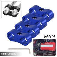 4AN 6AN 8AN 10AN 12AN Braided Hose Separator Clamp Adapter 4PCS Fuel Line Fitting Bracket Aluminum A