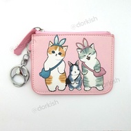 Cute Mofusand Cat with Bunny Rabbit Ezlink Card Pass Holder Coin Purse Key Ring