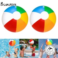 BSUNS Inflatable Beach Ball, Big PVC Rainbow Beach Ball, Fun Party Toy 40cm Six Colours 30cm Inflatable Pool Ball Kids