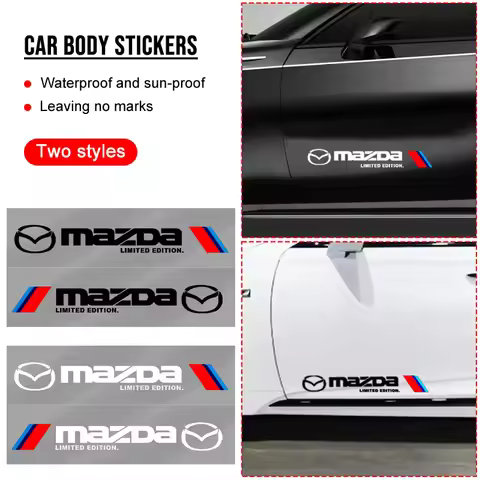 2pcs New Car Stickers Auto Side Body Sports Sticker Decals for Mazda Alexa CX-5 CX8 CX-30 CX-6 CX-9 