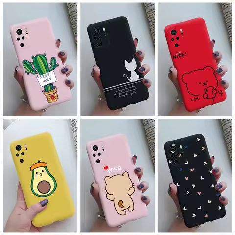 For Cover Xiaomi Poco M5S Case For Poco M5S M5 M4 Capas Cute Cat Cactus Silicone Phone Back TPU Soft