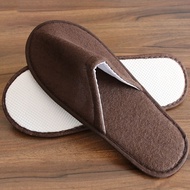 【cozy】 1pair Simple Unisex Solid Color Slippers Hotel Travel Spa Portable Men Slippers Disposable Home Guest Indoor Cloth Men Slipper