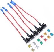 CALLARON 5 Pcs Car 32v Fuse Holder Inline Fuse Holder with Fuse Low Profile Car 15a Mini Pick up