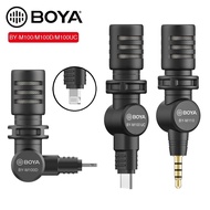 BOYA Mininature Condenser Microphone for Smartphones IOS Android / Tablet / DSLR / PC Laptop Computers