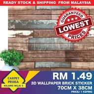 Super Hot Selling  Eco-Friendly 3D Wallpaper Decoration Brick Stick 70cm x 38cm